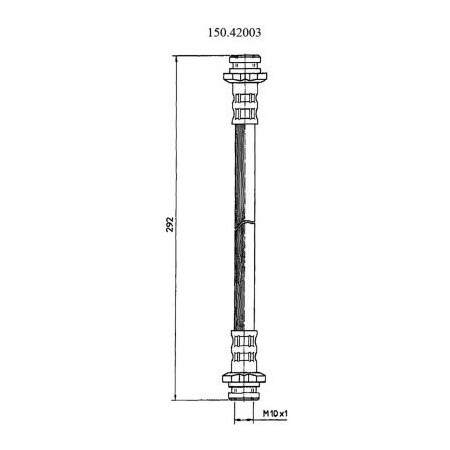 Centric Brake Hose, Parts 150.42003 150.42003